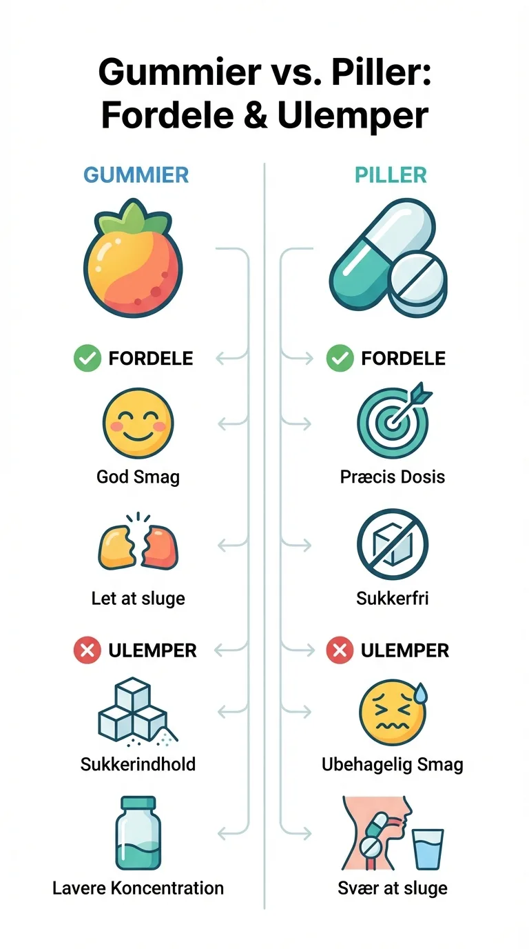 Infografik om kosttilskud-gummier