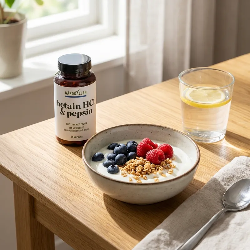 Test af Närokällan Betain HCL & Pepsin