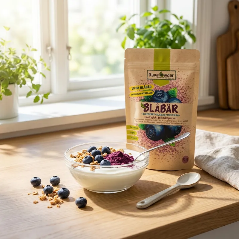Test af RawPowder Blåbærs pulver ØKO