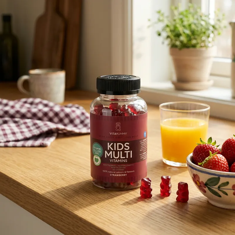 Test af VitaYummy Multivitamin Kids Strawberry Jordgubb