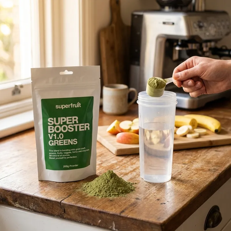 Test af Superfruit Super Booster V1,0 Green pulver