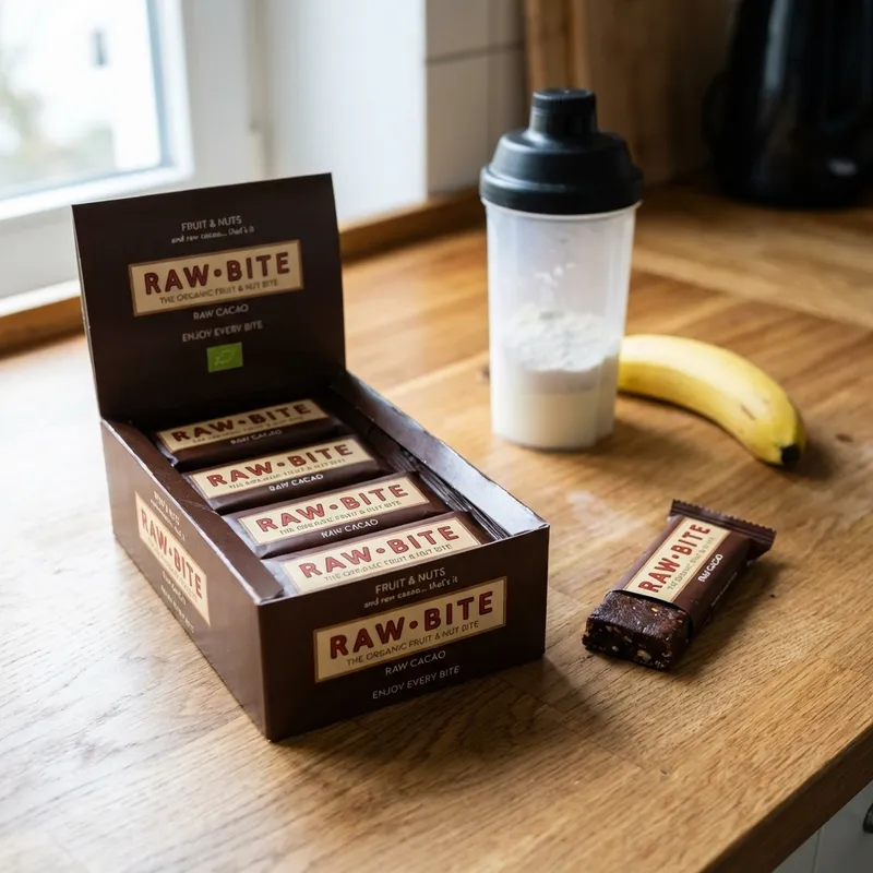 Test af Rawbite 12 x Frugt & Nødde bar Choklad
