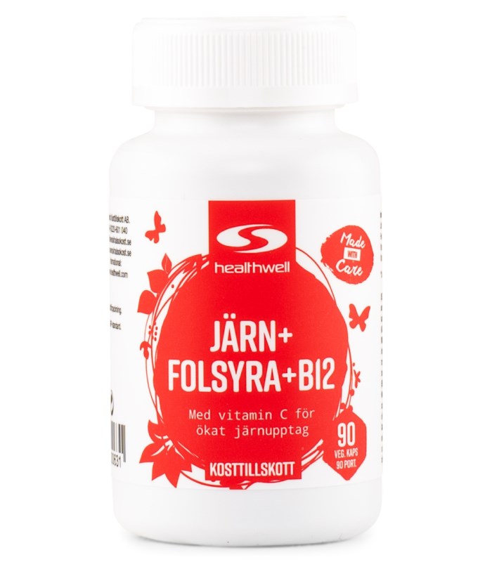 Healthwell Jern, Folsyre, B12