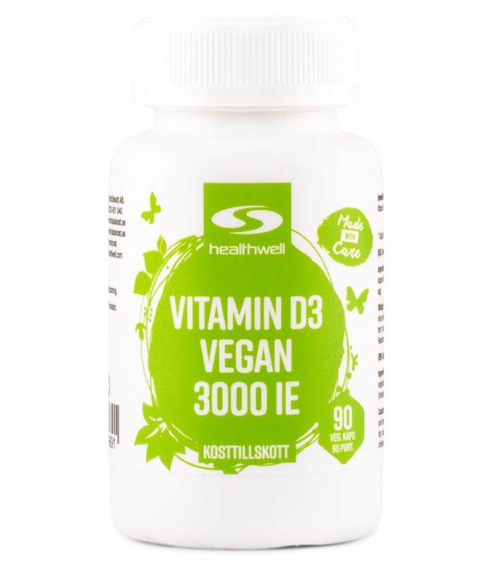 Healthwell Vitamin D3 Vegan 3000 IE