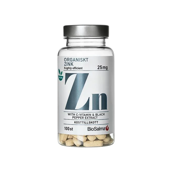 BioSalma Zink 25 mg + C‑vitamin & Sort peber