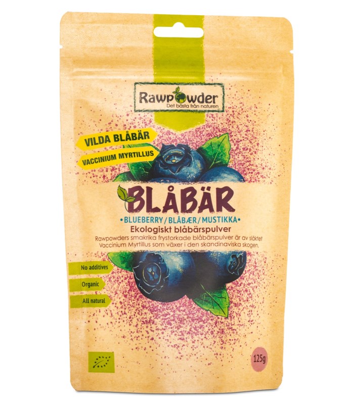 RawPowder Blåbærs pulver ØKO