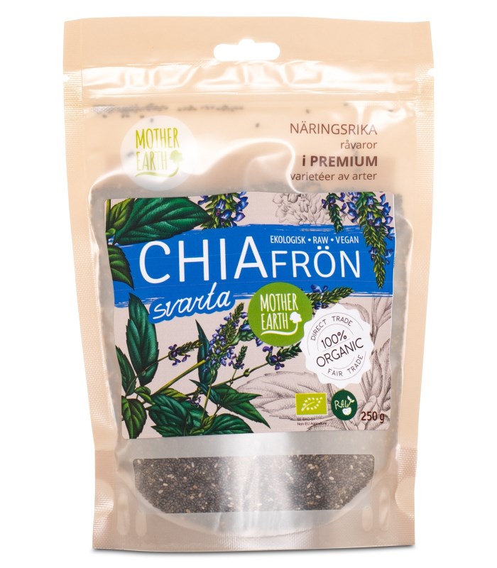 Mother Earth Sorte Chiafrø RAW & ØKO