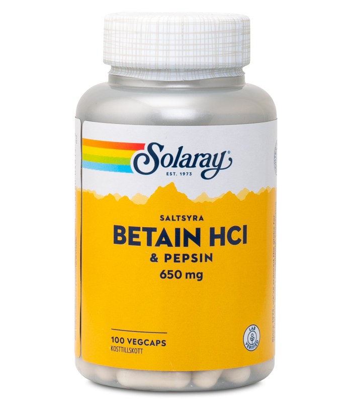 Solaray Betain HCI & Pepsin